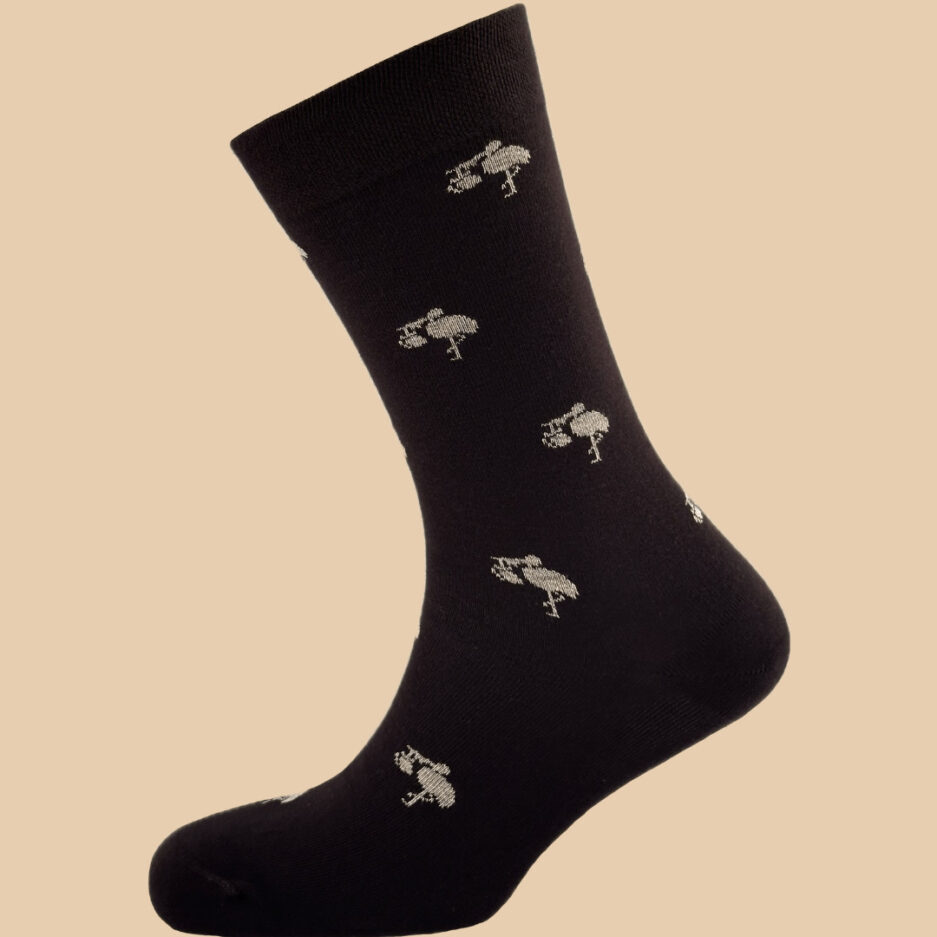 BLACK GRAY STORK SOCKS 1