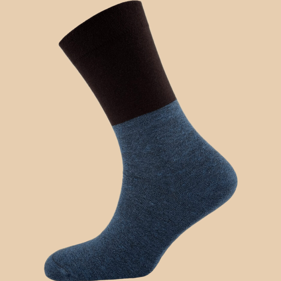 BLACK MELANGE BLUE SOCKS 1