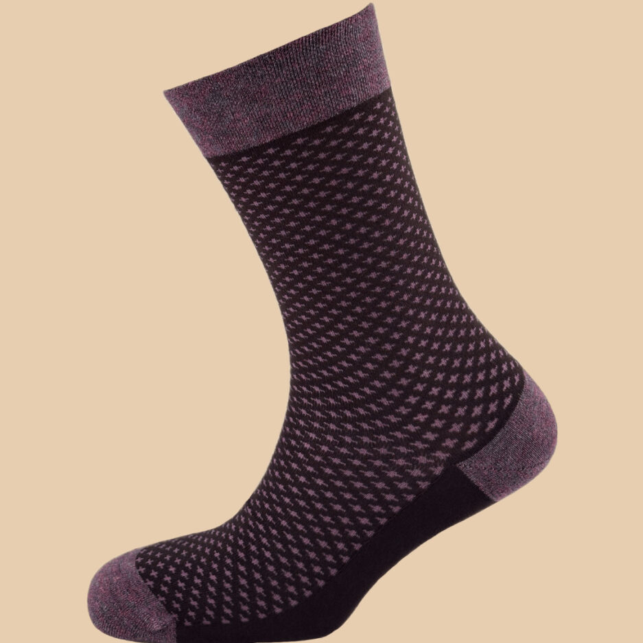 BLACK MELANGE PURPLE PLUS SOCKS 1