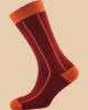 DARK RED ORANGE STRIPES SOCKS 1