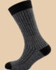 MELANGE ANTHRACITE BLACK PINSTRIPES SOCKS 1