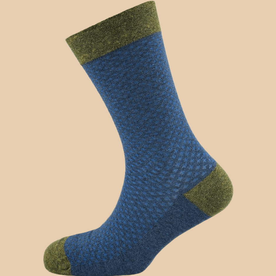 MELANGE BLUE GREEN PLUS SOCKS 1