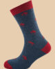 MELANGE BLUE RED STORK SOCKS 1