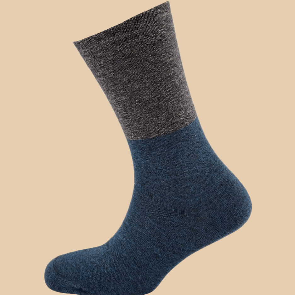 MELANGE GRAY MELANGE BLUE SOCKS 1