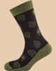 MELANGE GREEN BLACK PAISLEY SOCKS 1