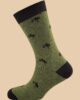 MELANGE GREEN BLACK STORK SOCKS 1