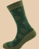 MELANGE GREEN DARK GREEN PAISLEY SOCKS 1