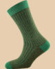 MELANGE GREEN LIGHT GREEN PINSTRIPES SOCKS 1