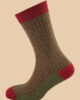 MELANGE GREEN RED PINSTRIPES SOCKS 1