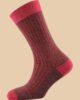 MELANGE PINK PINK PINSTRIPES SOCKS 1