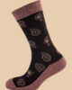 MELANGE PINK SIYAH PAISLEY SOCKS 1