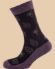 MELANGE PURPLE BLACK PAISLEY SOCKS 1