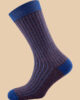 MELANGE PURPLE BLUE PINSTRIPES SOCKS 1