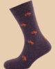 MELANGE PURPLE ORANGE STORK SOCKS 1