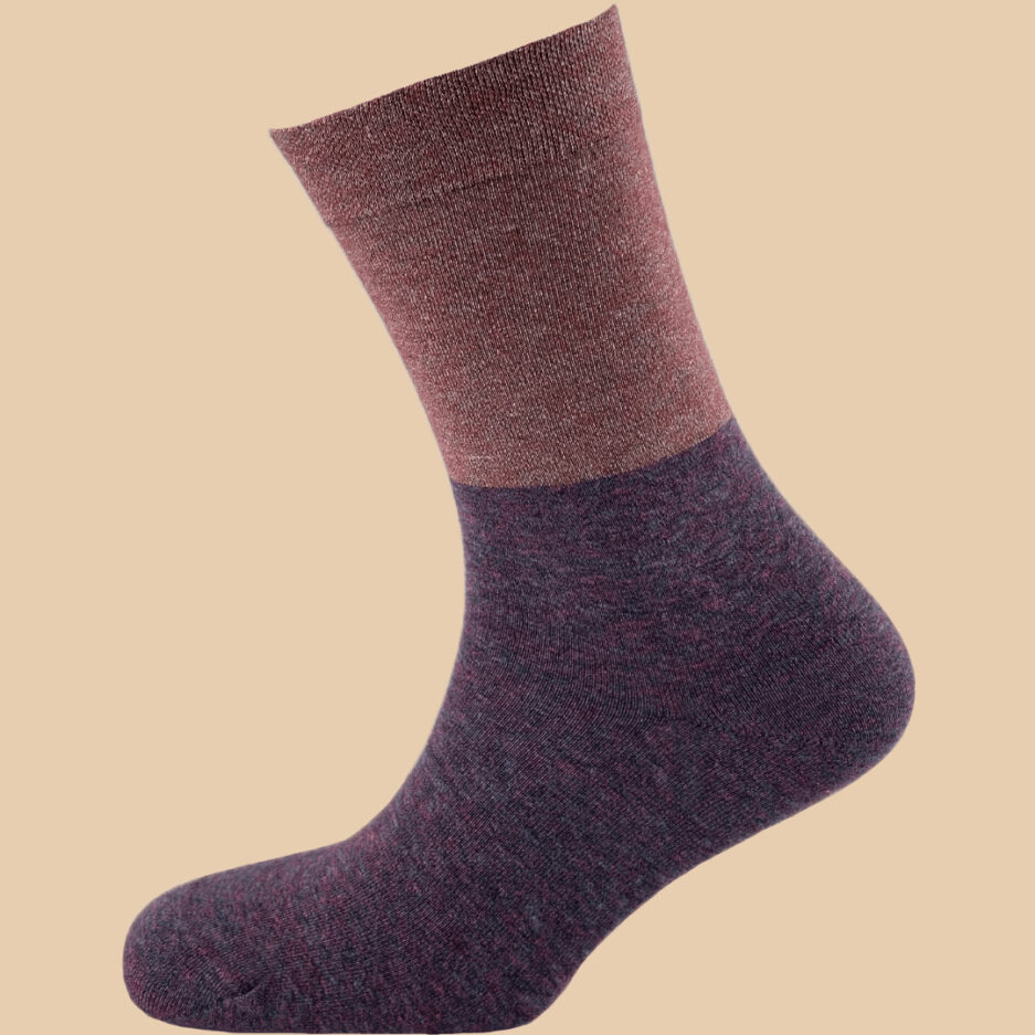 MELANGE RED MELANGE PURPLE SOCKS 1