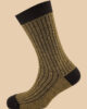 MELANGE YELLOW BLACK PINSTRIPES SOCKS 1