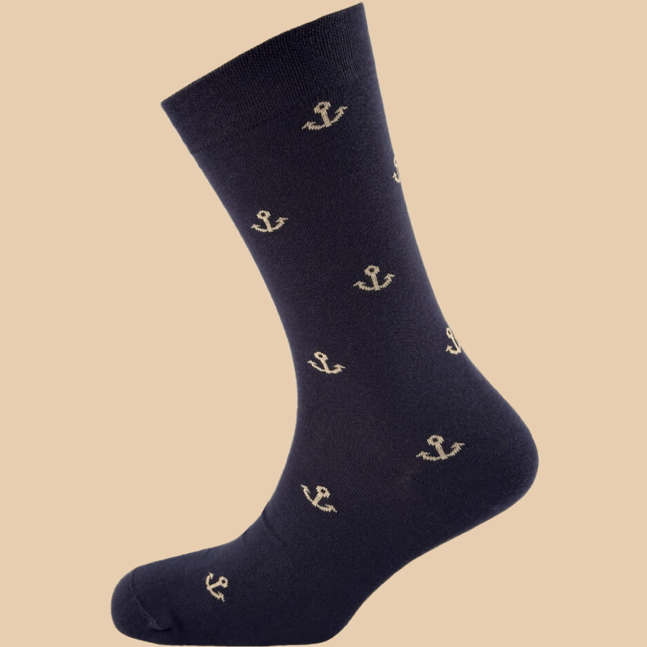 NAVY BLUE ANCHOR SOCKS 1