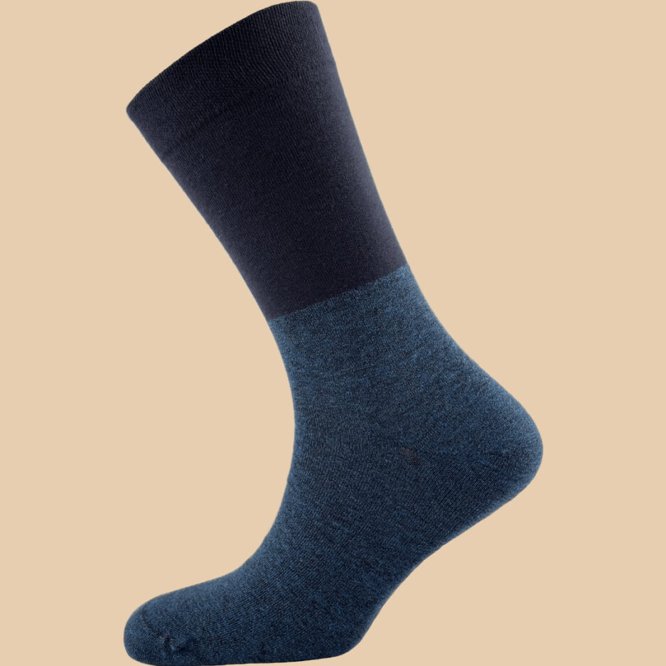 NAVY BLUE MELANGE BLUE SOCKS 1