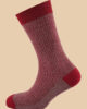 RED MELANGE RED GRID SOCKS 1