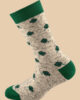 MELANGE GRAY GREEN CLOVER SOCKS