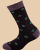 MELANGE PURPLE BLACK CLOVER SOCKS