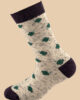 MELANGE PURPLE MELANGE GRAY CLOVER SOCKS