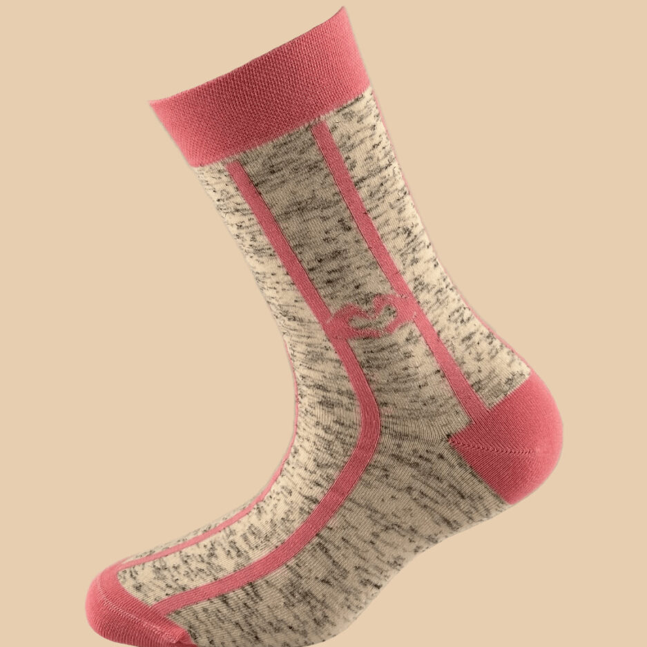 PINK MELANGE ECRU LOVE SOCKS