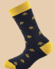 YELLOW NAVYBLUE CLOVER SOCKS